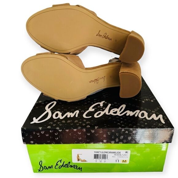 Sam Edelman Yancy Block Heel Ankle Strap Sandal Size 11 - Picture 5 of 6
